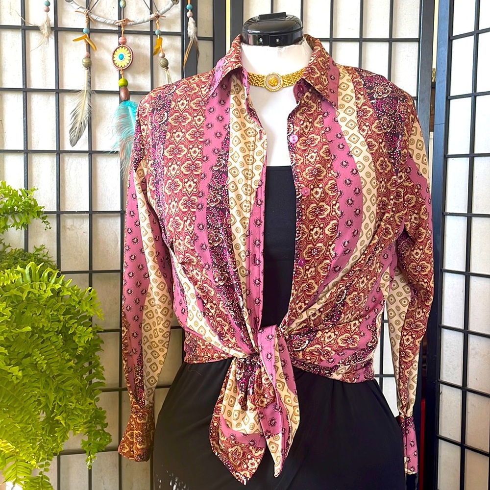 Print Button Down 💜